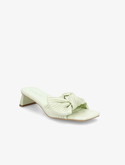 Mules striées à noeud - Vert - 2
