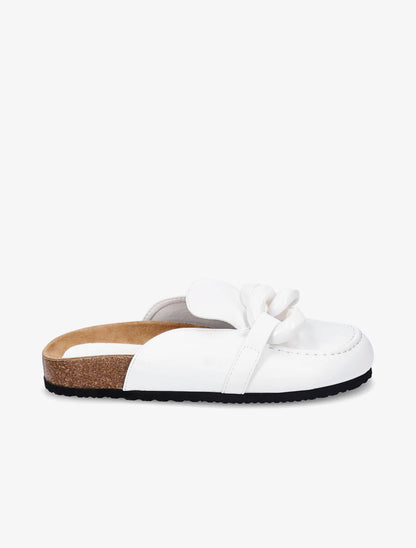 Mules plates bouts fermés à maillons - Blanc - 5