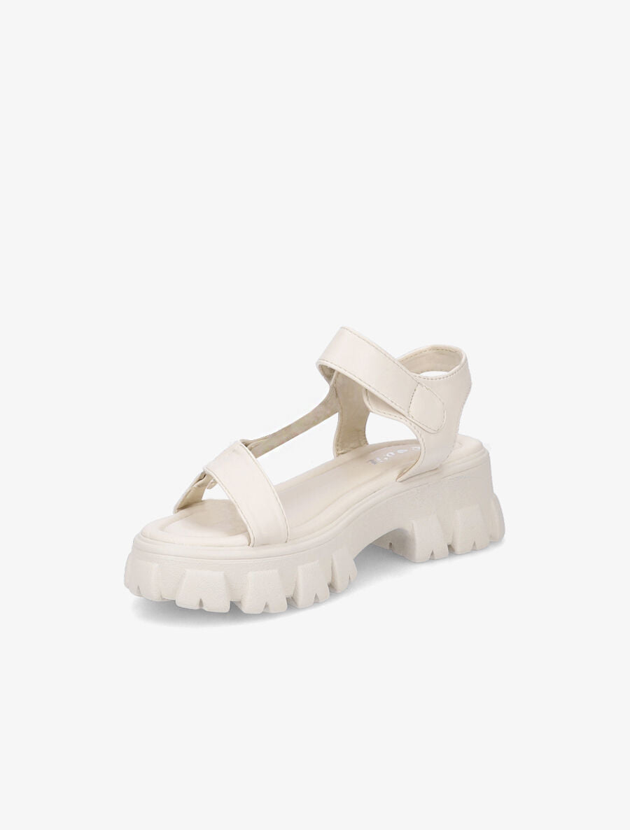Sandales à semelles chunky - Beige - 3