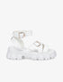Sandales simili uni à semelles chunky - Blanc - 1