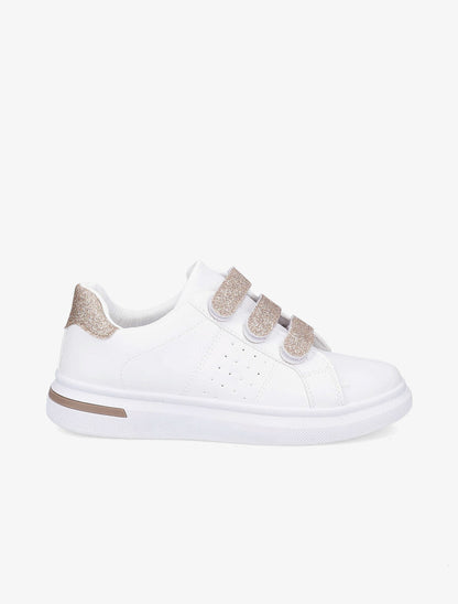 Baskets à scratchs pailletés - Rose gold - 1