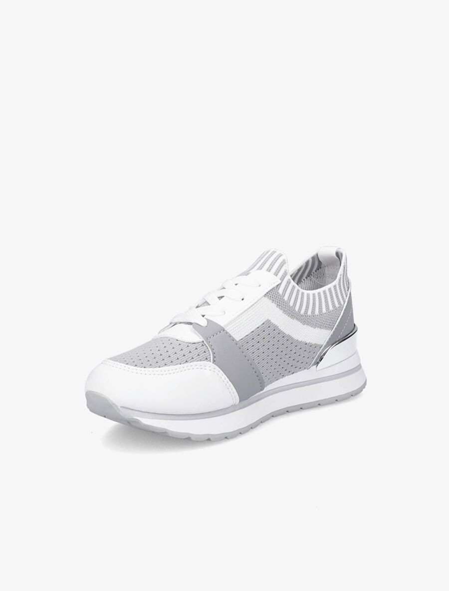Baskets en mesh et simili - Gris - 3