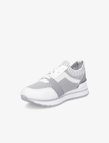 Baskets en mesh et simili - Gris - 3