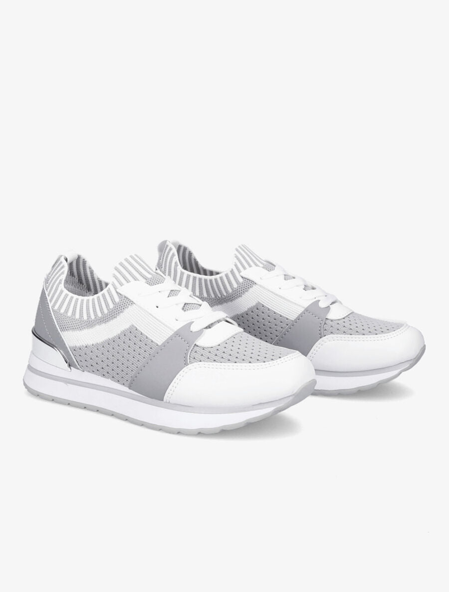 Baskets en mesh et simili - Gris - 4