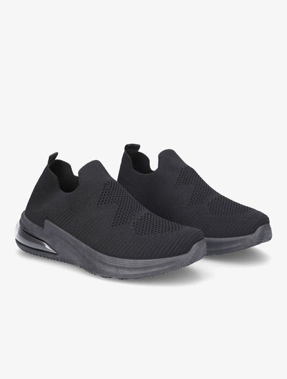 Baskets basses en mesh - Noir - 4