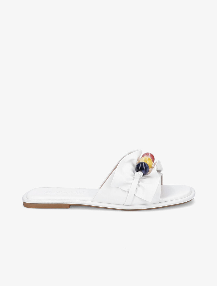 Mules à perles - Blanc - 1