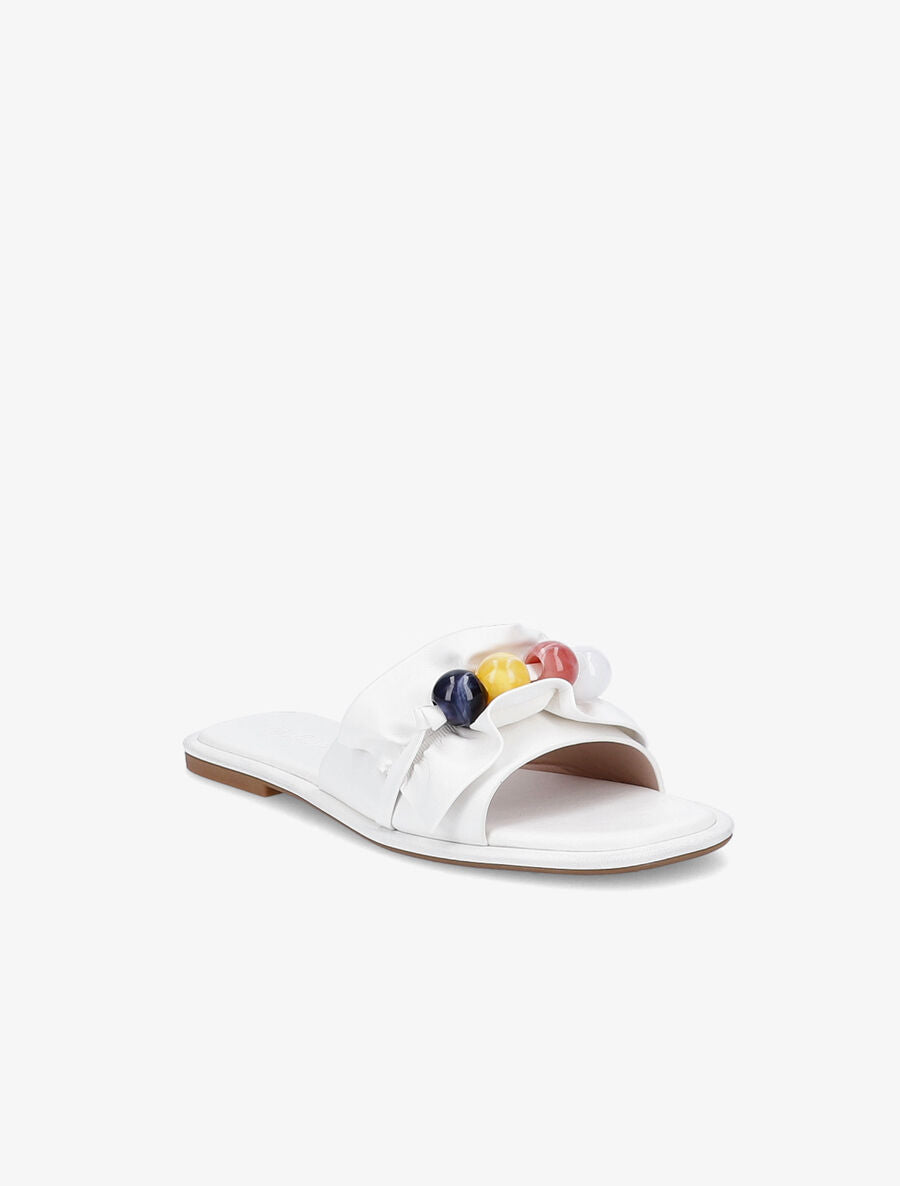 Mules à perles - Blanc - 2