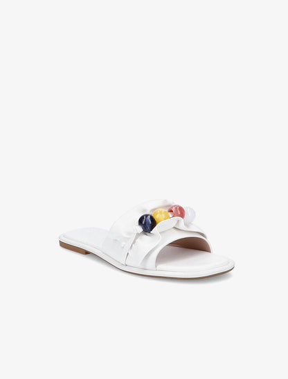 Mules à perles - Blanc - 2