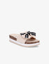 Claquettes à noeud et semelles stylisées - Beige - 5