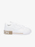 Sneakers à inscription et détail suédine - Blanc - 6