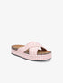 Mules croisées en tweed irisé - Rose - 5
