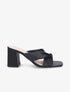 Mules à talons et brides croisées - Noir - 1