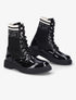 Bottines vernies et tissu côtelé à détails irisés - Noir - 5