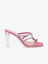 Mules à talons et brides à strass - Fushia - 5