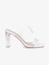 Mules à talons et double ganses transparentes - Blanc - 1