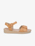 Sandales en simili à bride à grosse boucle carrée - Camel - 5