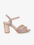 Sandales à brides croisées pailletées - Rose gold - 5