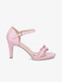 Sandales à talons et brides à strass style plume - Rose - 1