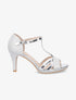 Sandales à talons salomé vernis et pailletées - Argent - 1