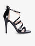 Sandales à talons en simili vernis - Noir - 1