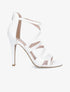 Sandales à talons en simili vernis - Blanc - 1