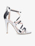 Sandales à talons en simili vernis - Argent - 5