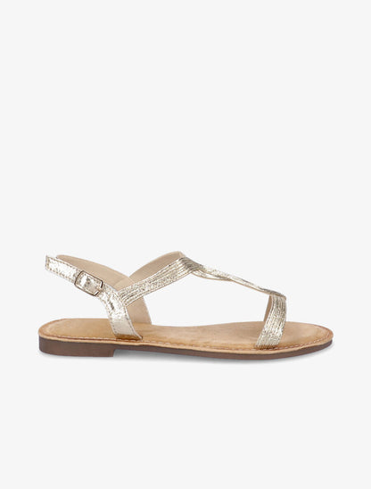 Nu-pieds à ganses torsadées - Or - 3