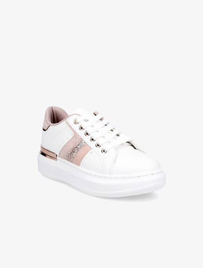 Sneakers à détail métallique - Rose - 2