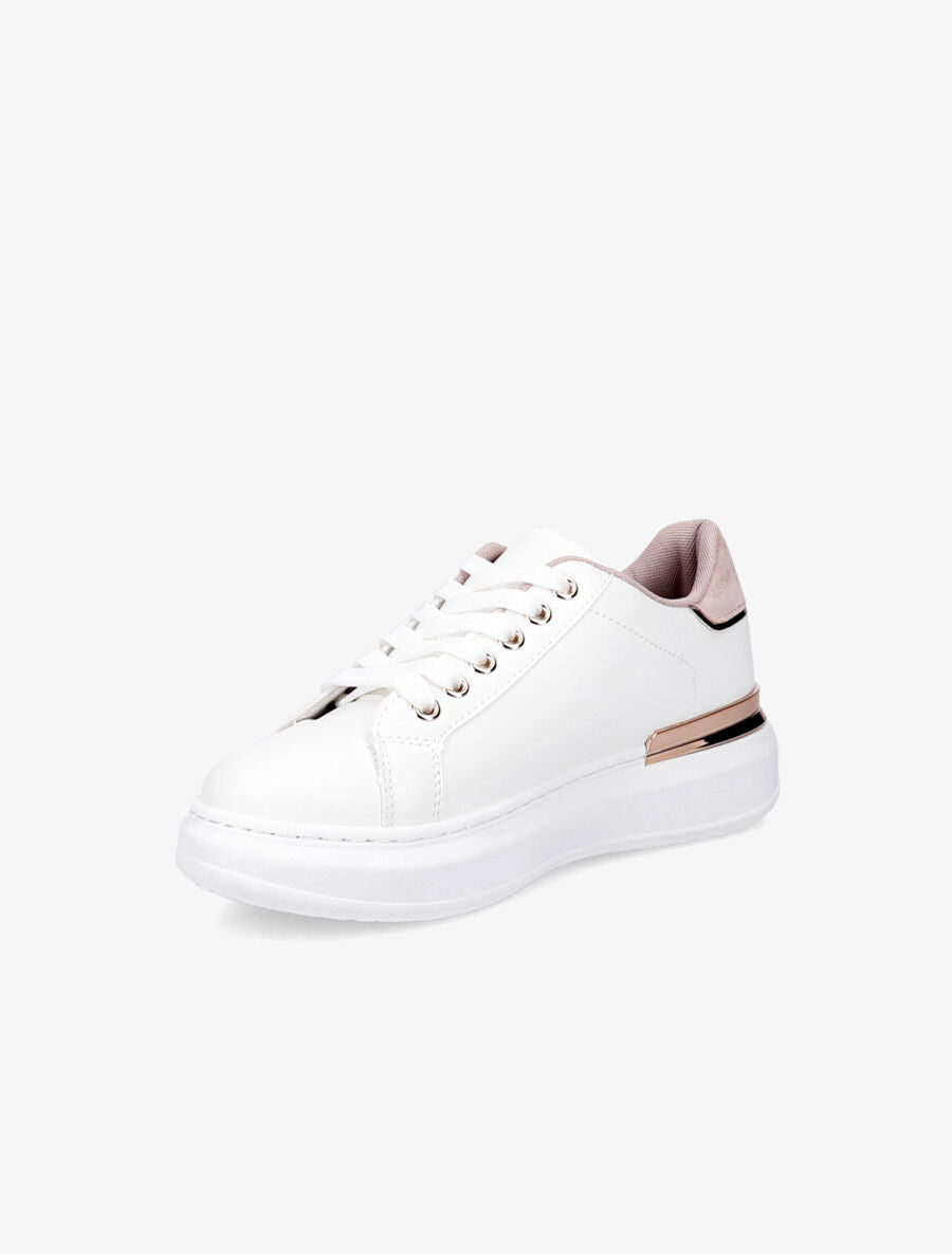 Sneakers à détail métallique - Rose - 3