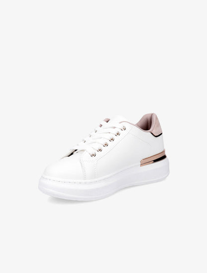 Sneakers à détail métallique - Rose - 3