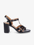 Sandales à talons style salomé et brides croisées - Noir - 1