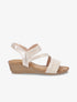 Sandales compensées et brides à paillettes - Or - 1