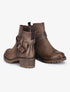 Boots bi-matière fourrées à double sangles - Taupe - 1