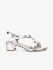 Sandales en simili vernies - Argent - 1
