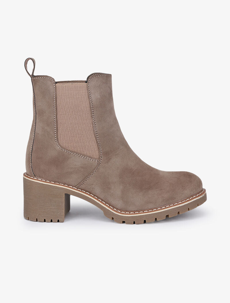 Chelsea boots élastiquées en suédine - Taupe - 2
