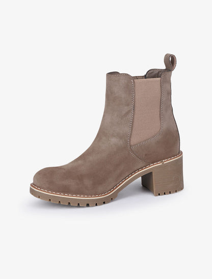 Chelsea boots élastiquées en suédine - Taupe - 4