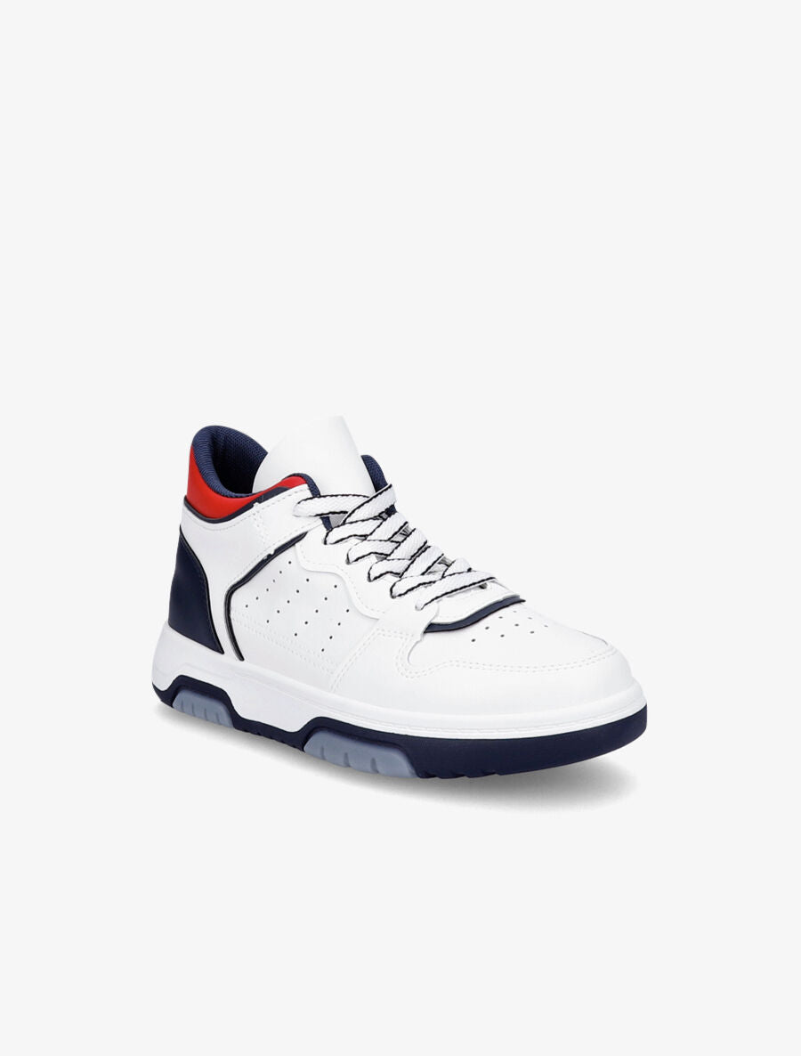 Sneakers montantes en simili - Bleu - 2