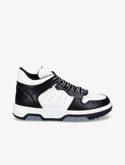 Sneakers montantes en simili - Noir - 5