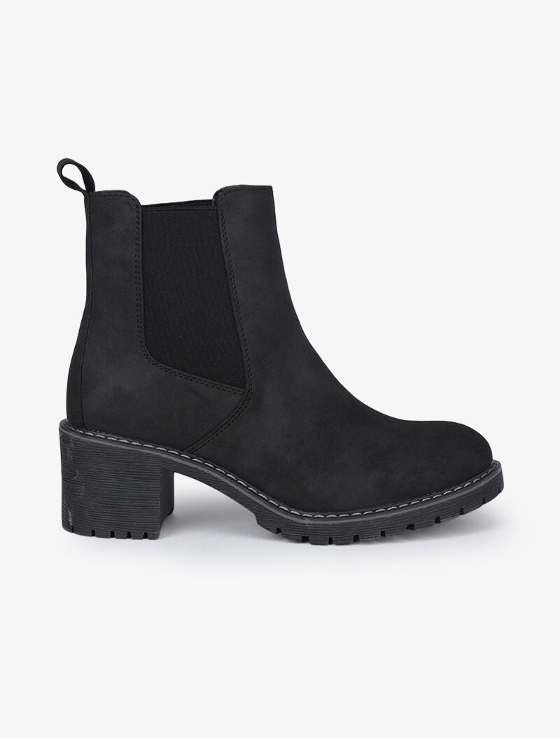 Chelsea boots élastiquées en suédine - Noir - 1