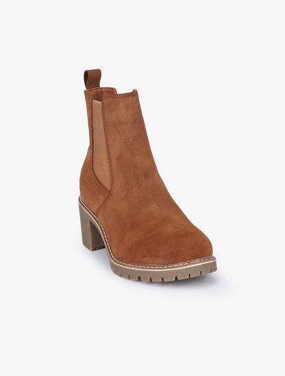 Chelsea boots élastiquées en suédine - Camel - 3