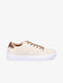 Baskets en simili perforé motif trèfles - Beige - 5