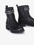 Boots lacées à lanières style chaîne - Noir - 5