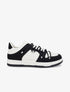 Sneakers bicolore à double lacets - Noir - 1