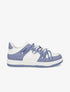 Sneakers bicolore à double lacets - Bleu - 5
