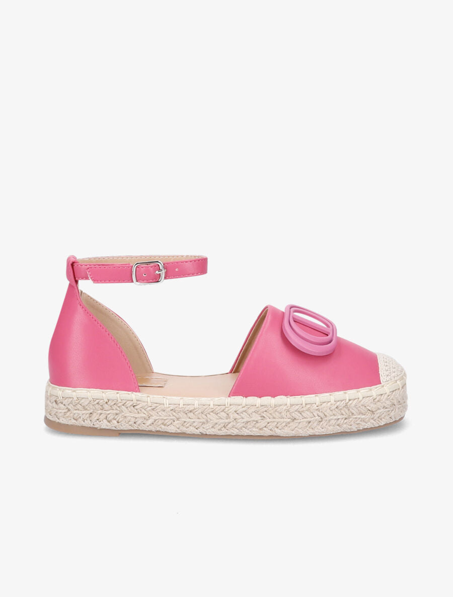 Espadrilles en simili à plateforme - Fushia - 5