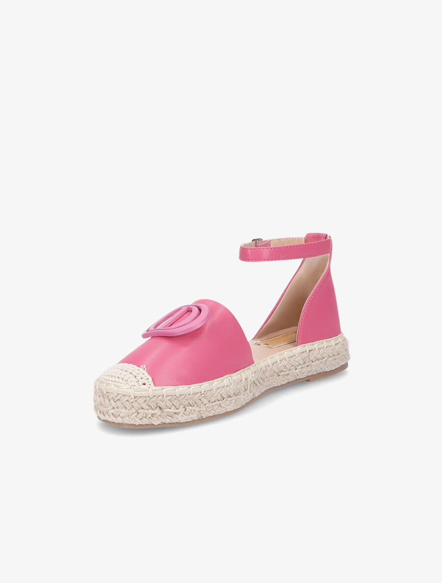 Espadrilles en simili à plateforme - Fushia - 3