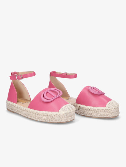 Espadrilles en simili à plateforme - Fushia - 4