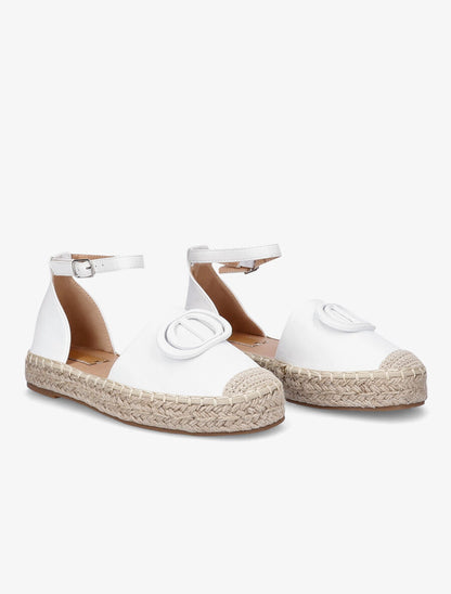 Espadrilles en simili à plateforme - Blanc - 4