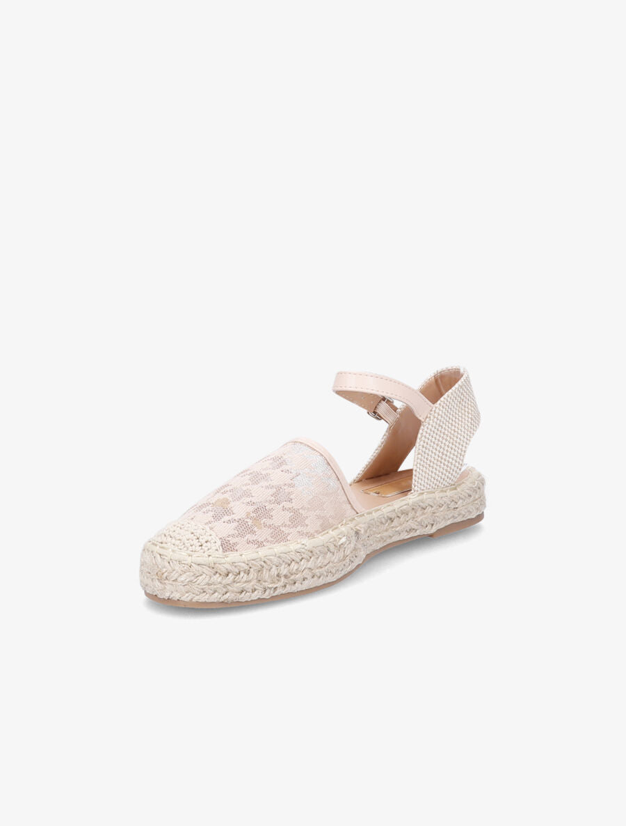 Espadrilles à motif pied de poule - Beige - 3