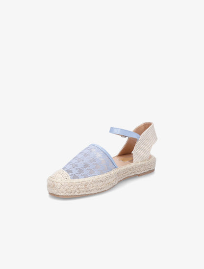 Espadrilles à motif pied de poule - Bleu - 3